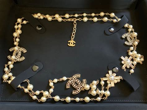 mini cc chanel necklace|chanel pearl long strand necklaces.